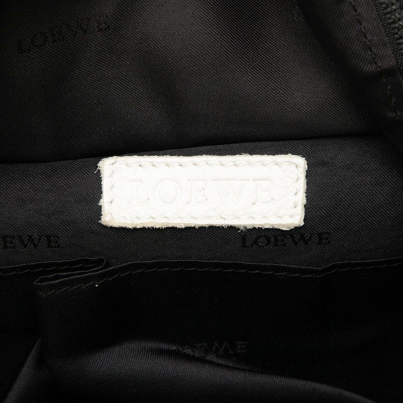 ロエベ アナグラム ナッパアイレ ハンドバッグ ホワイト レザー