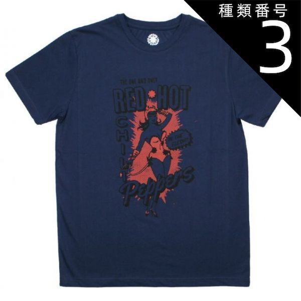 激レア　Red Hot Chili Peppers Tシャツ ネイビー S 種類3：Large) Red Hot Chili Peppers / In The Flesh!! Tee (Navy