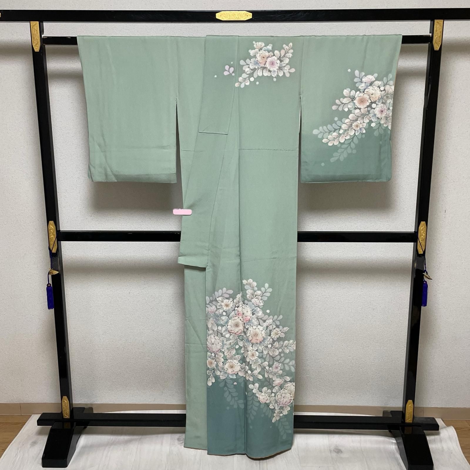付下げ ちりめん 裄66 絞り 美しい辻ヶ花 着物 正絹 X-4754 - メルカリ