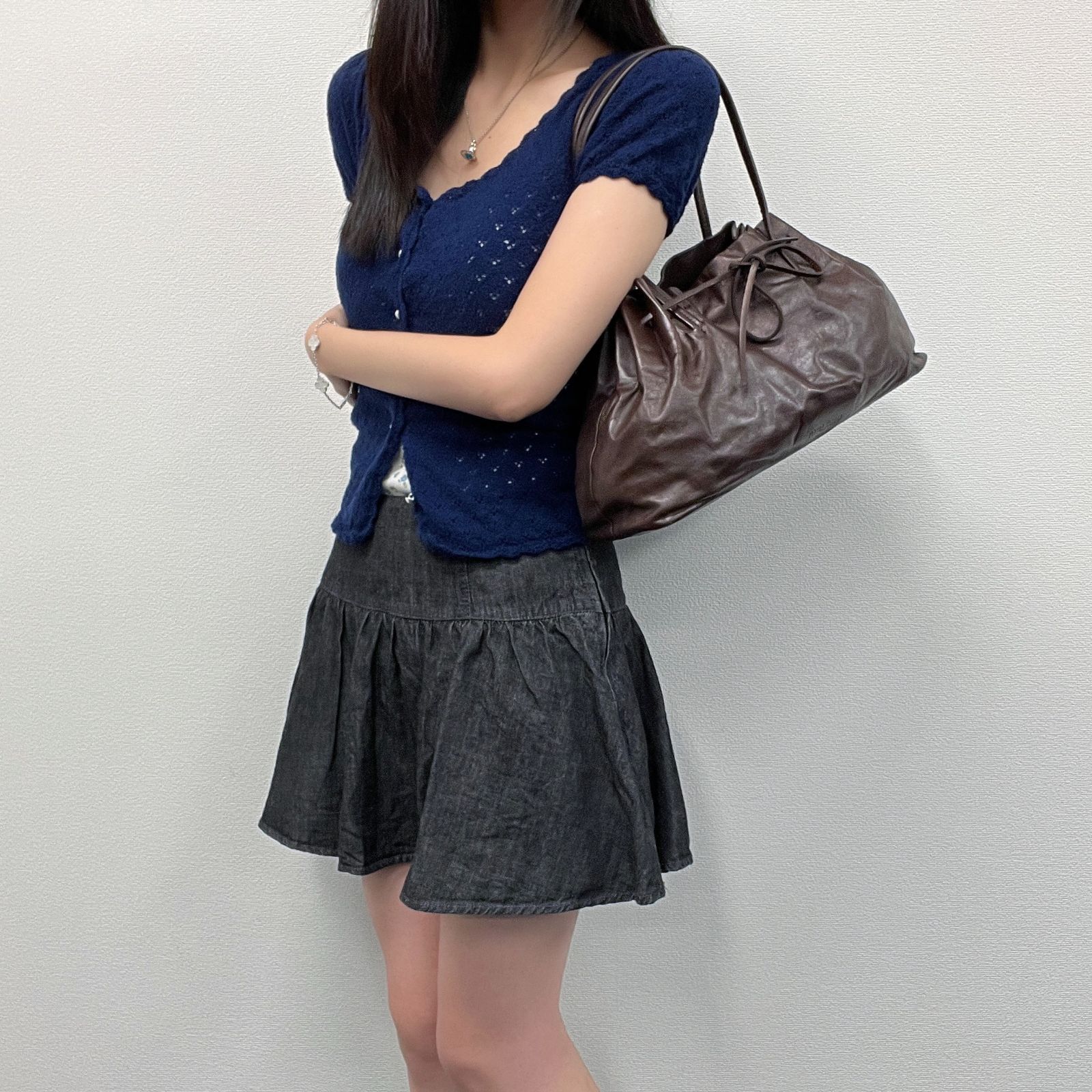 中古】MIU MIU ミュウミュウ ヴィッテロルクス ギャザー トートバッグ