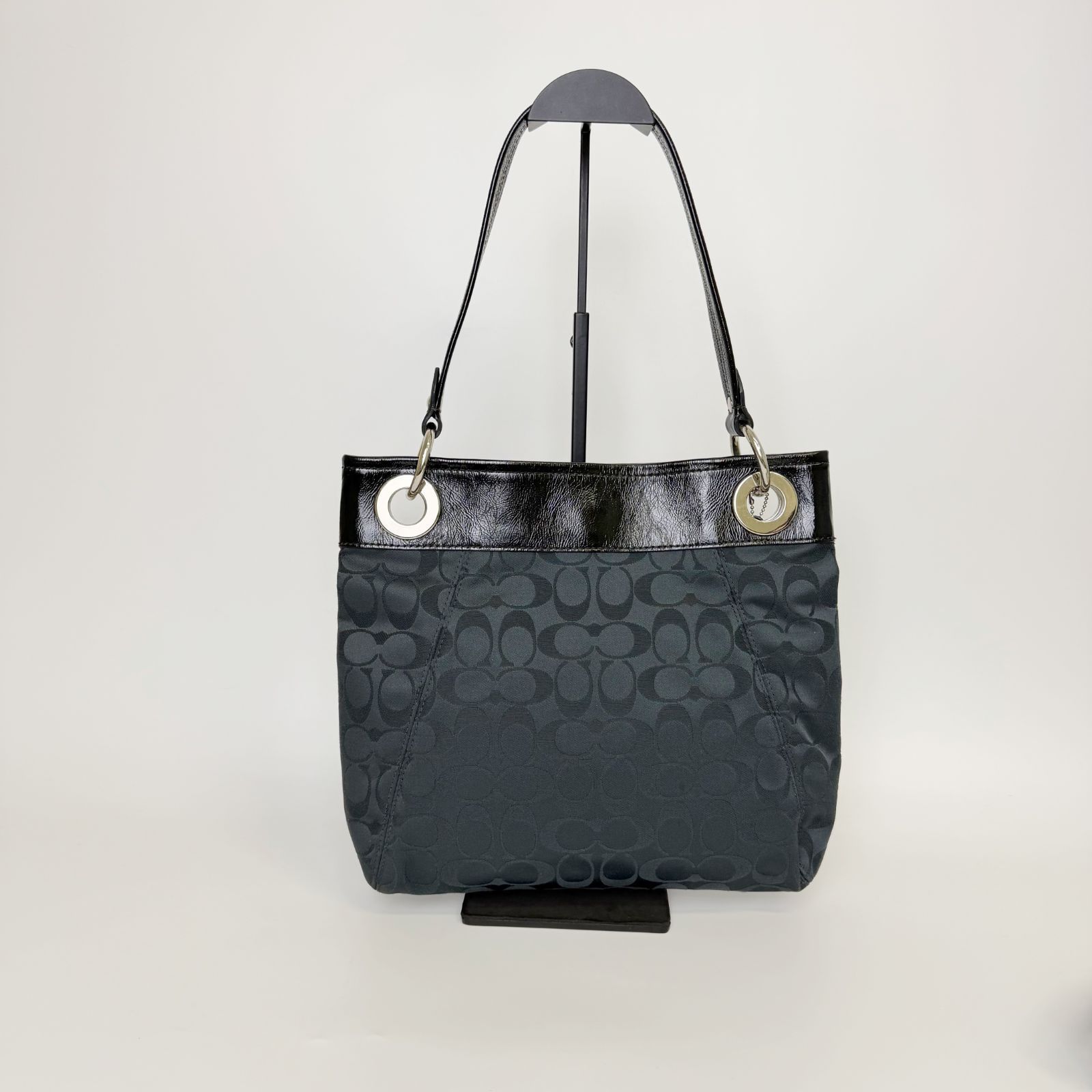 中古】COACH コーチ シグネチャー 2WAY ショルダーバッグ キャンバス