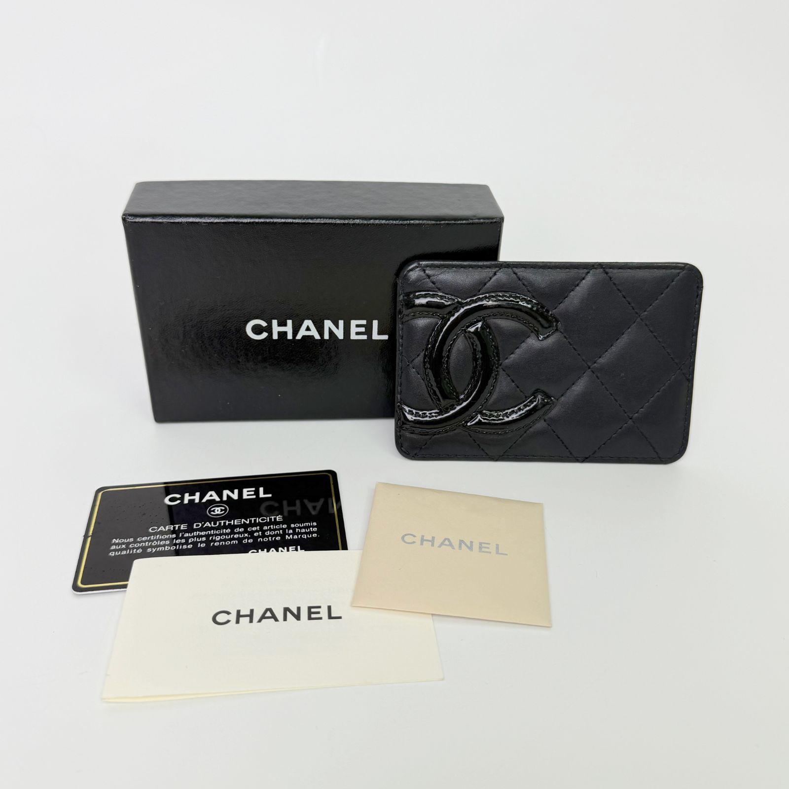 中古】CHANEL シャネル ココマーク マトラッセ カードケース レザー