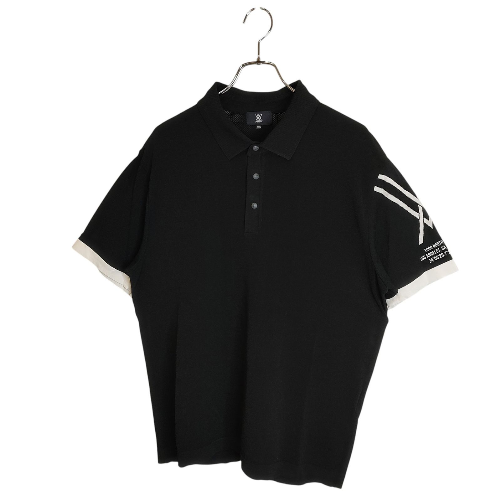 ANEW GOLF アニュー ゴルフ SM LOGO POINT SHORT SLEEVE SWEATER 半袖