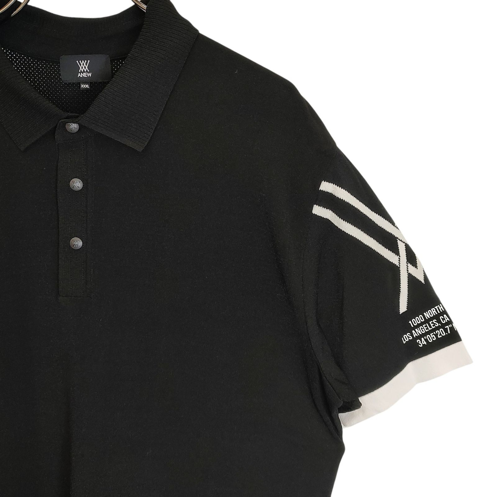 ANEW GOLF アニュー ゴルフ SM LOGO POINT SHORT SLEEVE SWEATER 半袖