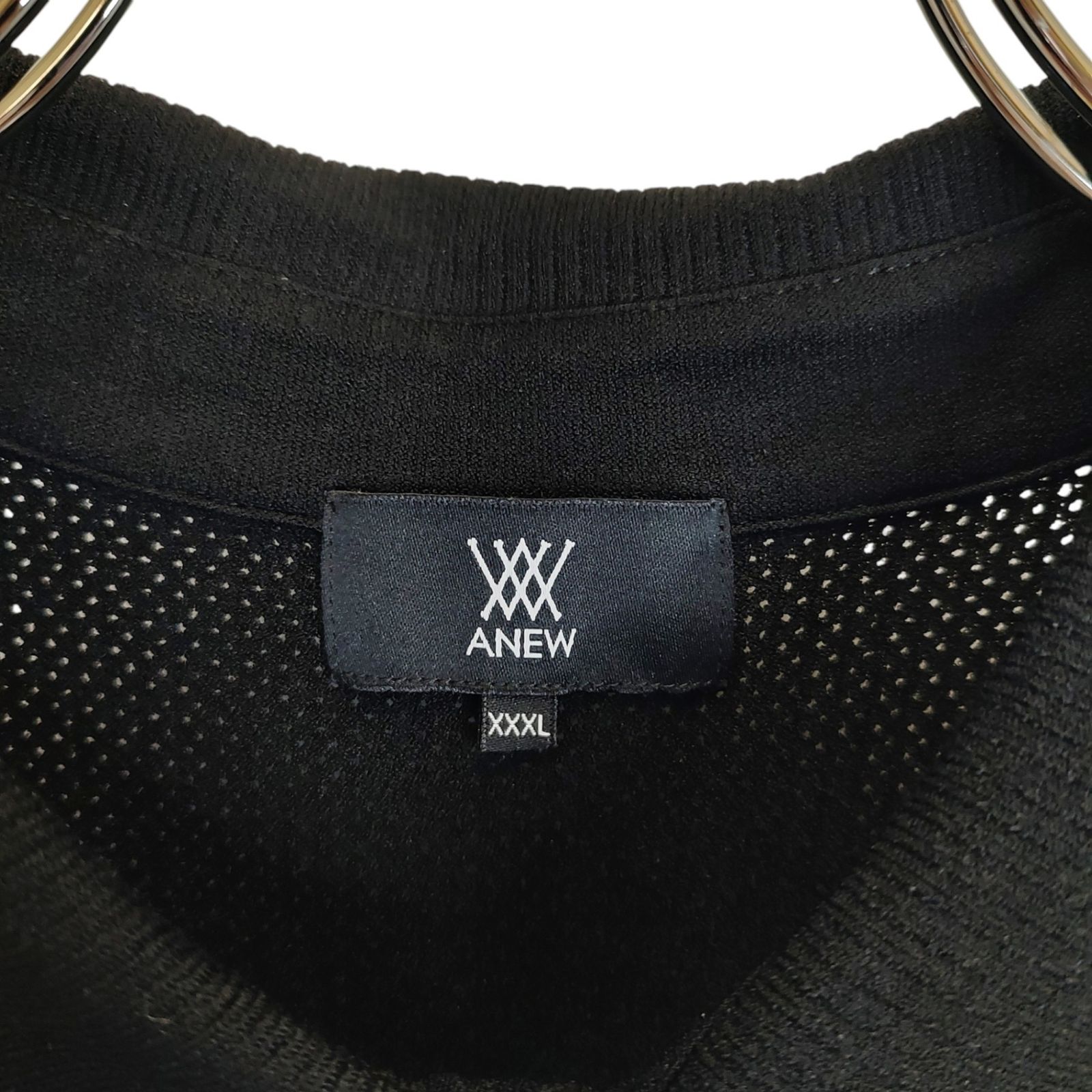 ANEW GOLF アニュー ゴルフ SM LOGO POINT SHORT SLEEVE SWEATER 半袖