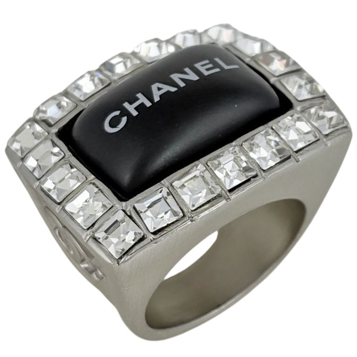 シャネル CHANEL ロゴ ラインストーン リング 指輪 ココマーク 13号