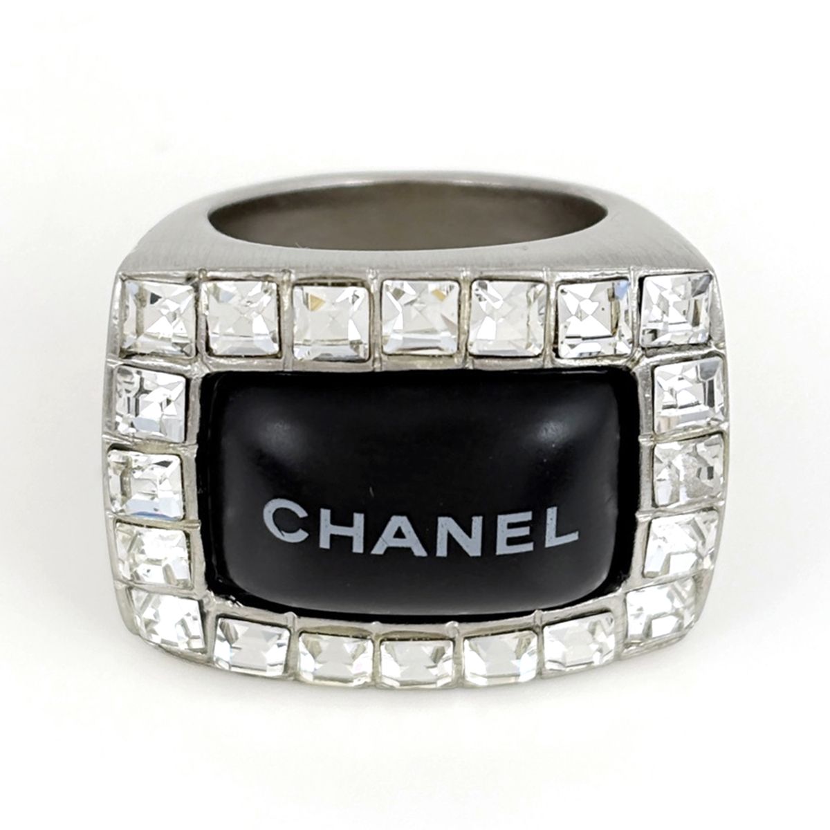 シャネル CHANEL ロゴ ラインストーン リング 指輪 ココマーク 13号
