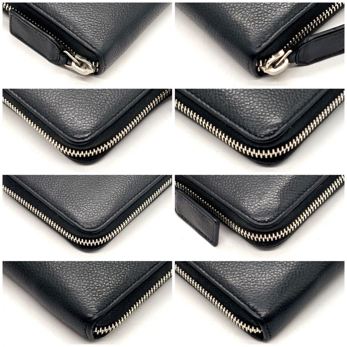 ✨サンローラン　長財布　ラウンドファスナー キャビアスキン　カサンドラ 凛とした余韻を纏う】 SAINT LAURENT カサンドラ YSLロゴ キャビア