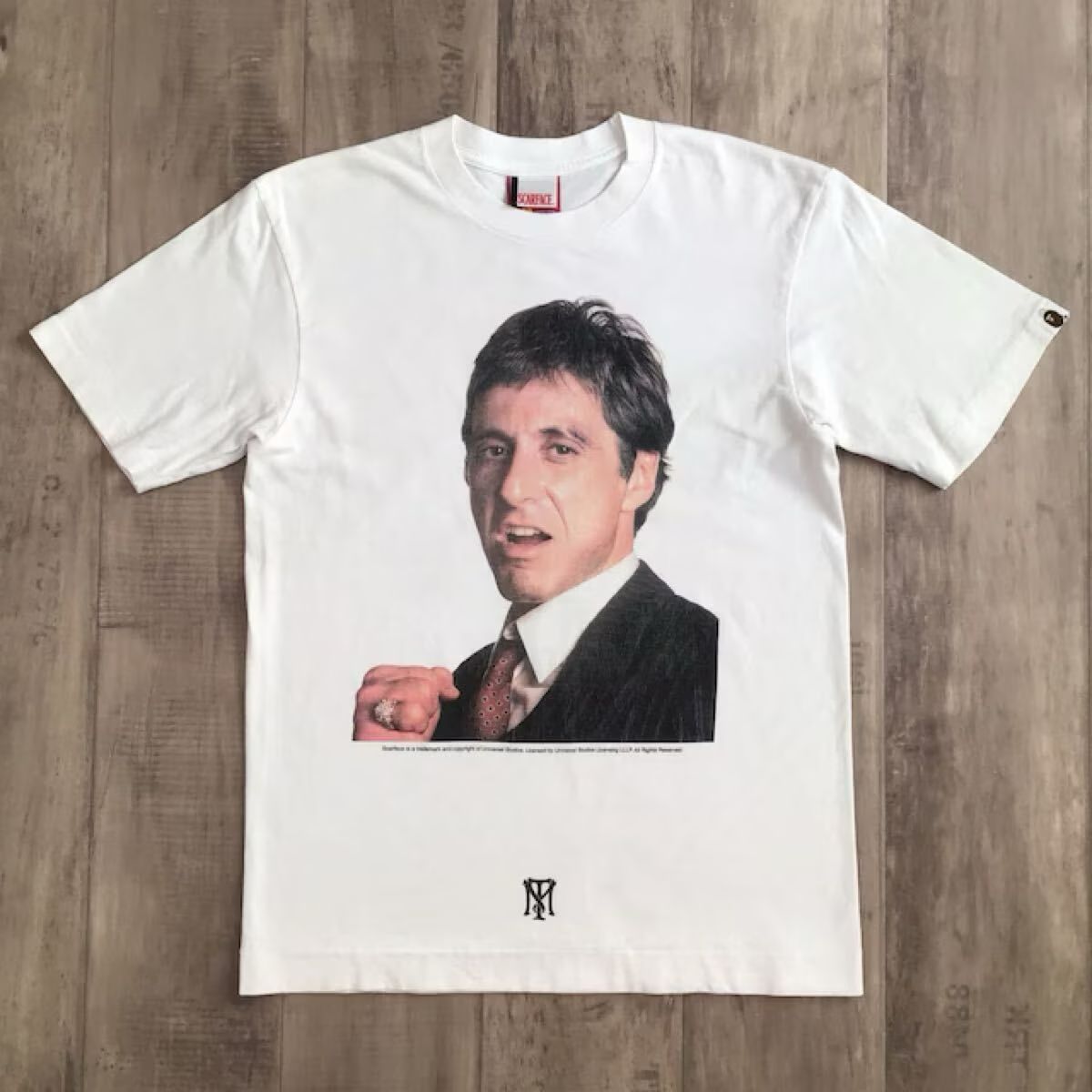 ★激レア★ SCARFACE × BAPE Tシャツ Sサイズ a bathing ape スカーフェイス エイプ ベイプ アベイシングエイプ アルパチーノ NIGO y8