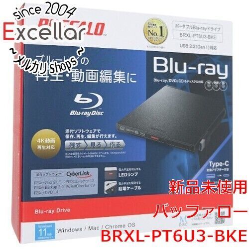 BUFFALO 外付けブルーレイドライブ BRXL-PT6U3-BK 本体 中古 bn:0] BUFFALO 外付けブルーレイドライブ BRXL-PT6U3-BKE - メルカリ