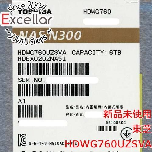 [bn:18] TOSHIBA HDD　HDWG760UZSVA　6TB SATA600 7200