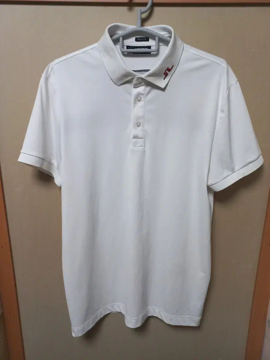 J.LINDEBERG(J.リンドバーグ) メンズ ゴルフ 半袖 カラーTシャツ 白 L(100 105)