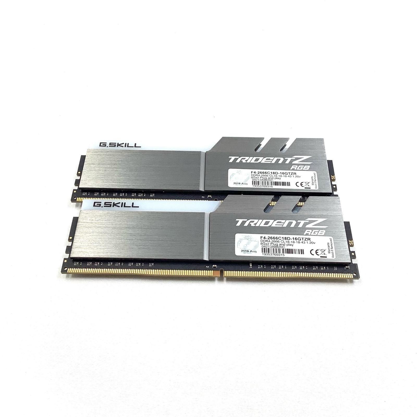 G.Skill DDR4 8GB×2枚組メモリ F4-2666C18D-16GTZR - メルカリ