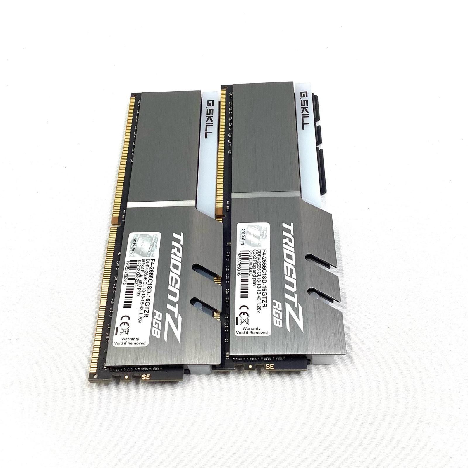 G.Skill DDR4 8GB×2枚組メモリ F4-2666C18D-16GTZR - メルカリ