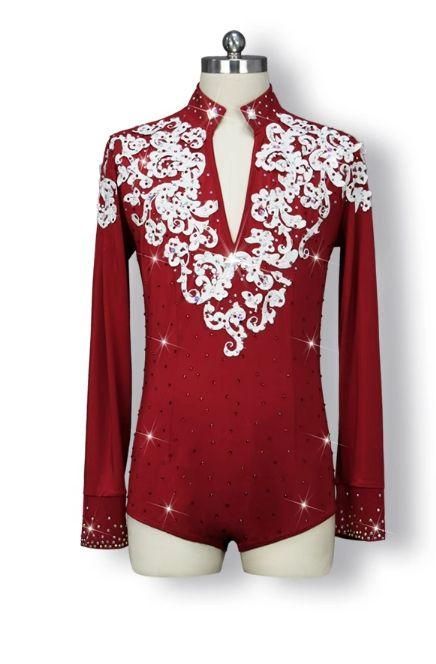 新品 社交ダンス衣装　メンズシャツ 　ラテンダンス 華やか レッド オーダーメイド ダンスウェア ラテンダンス レディース 社交ダンス 舞台衣装 社交ダンス衣装
