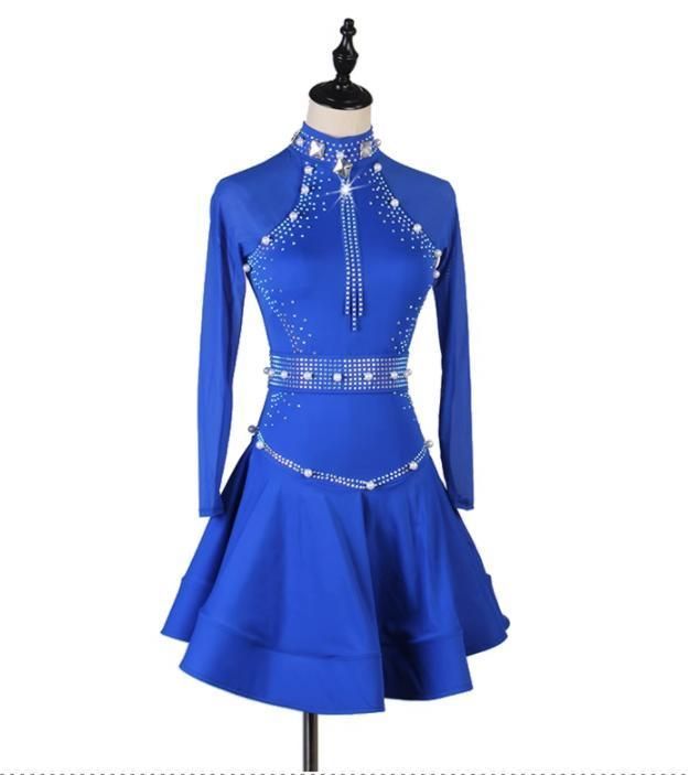 新品 ラテンドレス ラテンワンピース ダンス衣装 パール ストーン オーダーメイド ダンスウェア ラテンダンス レディース 社交ダンス 舞台衣装 社交ダンス衣装 10,996円
