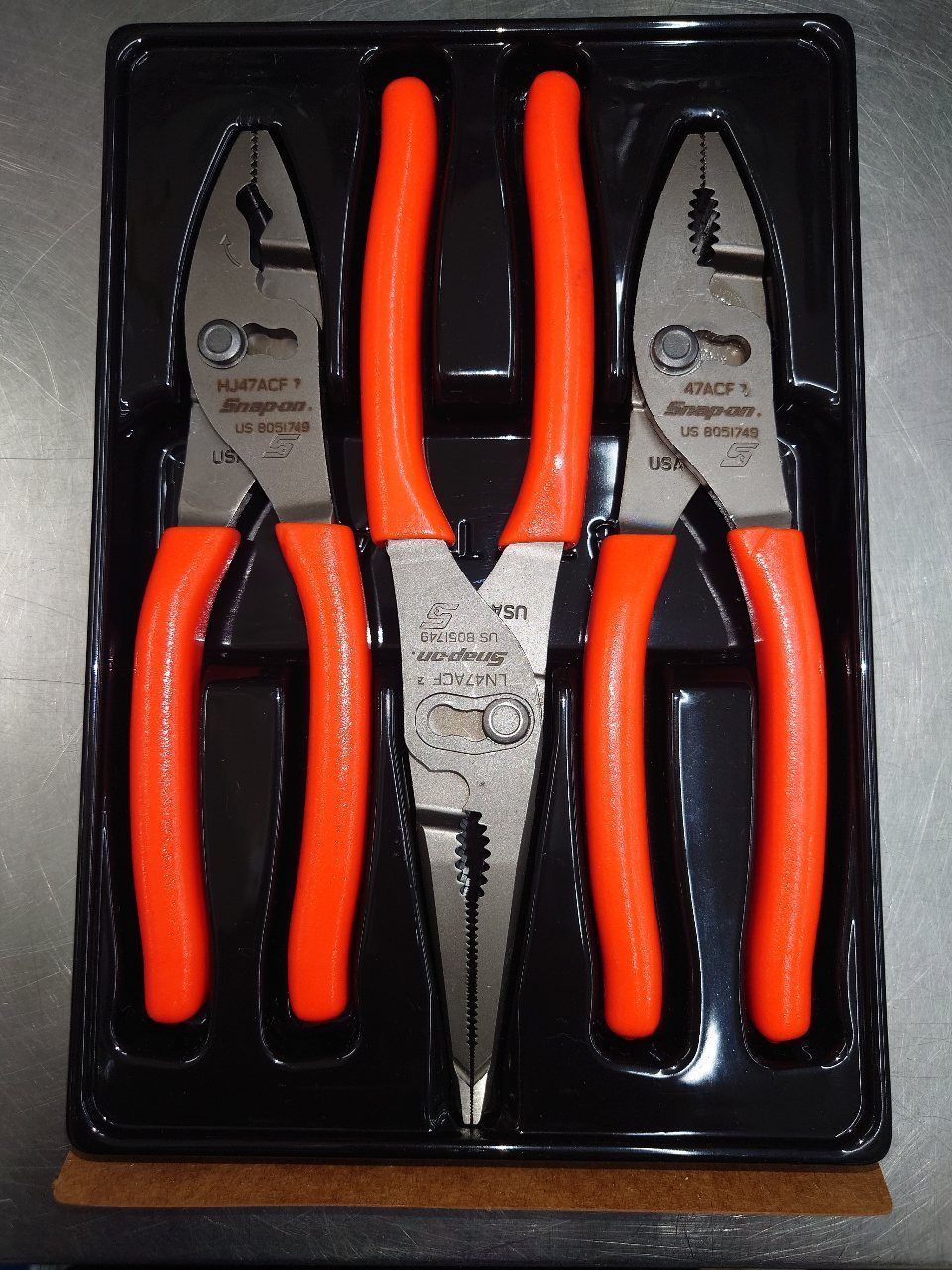 スナップオン　snap-on　スリップジョイントプライヤーセット　PL347ACFO(Orange)　囗T巛