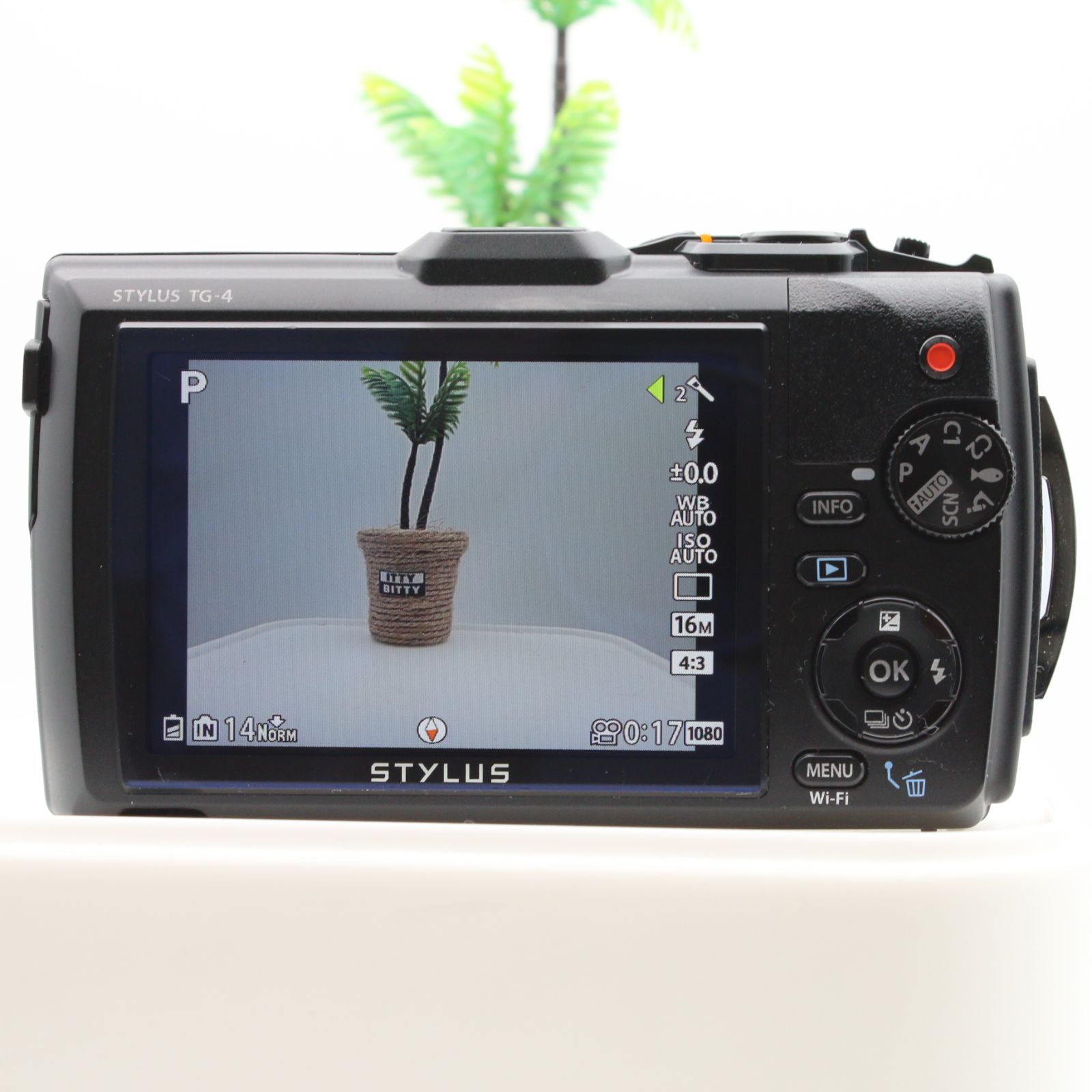 極上品】 OLYMPUS STYLUS TG-4 Tough ブラック 1600万画素CMOS F2.0