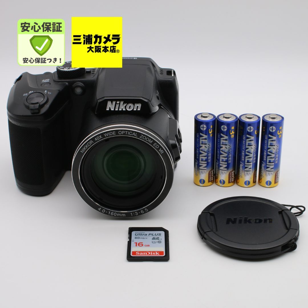 極上品】 Nikon COOLPIX B500 ブラック 光学40倍ズーム 1602万画素 単