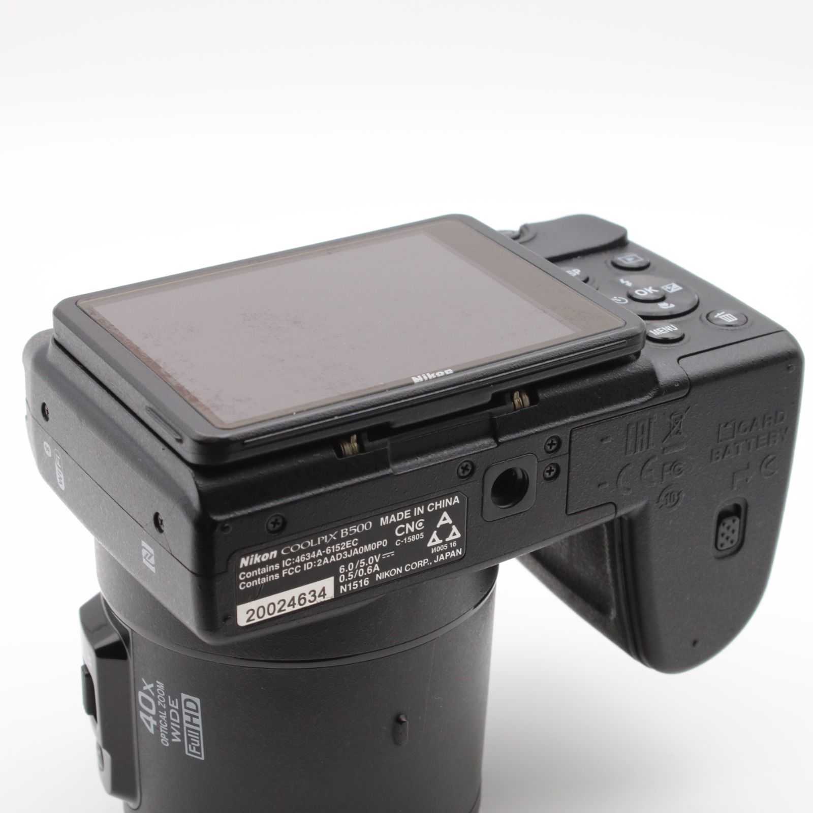極上品】 Nikon COOLPIX B500 ブラック 光学40倍ズーム 1602万画素 単