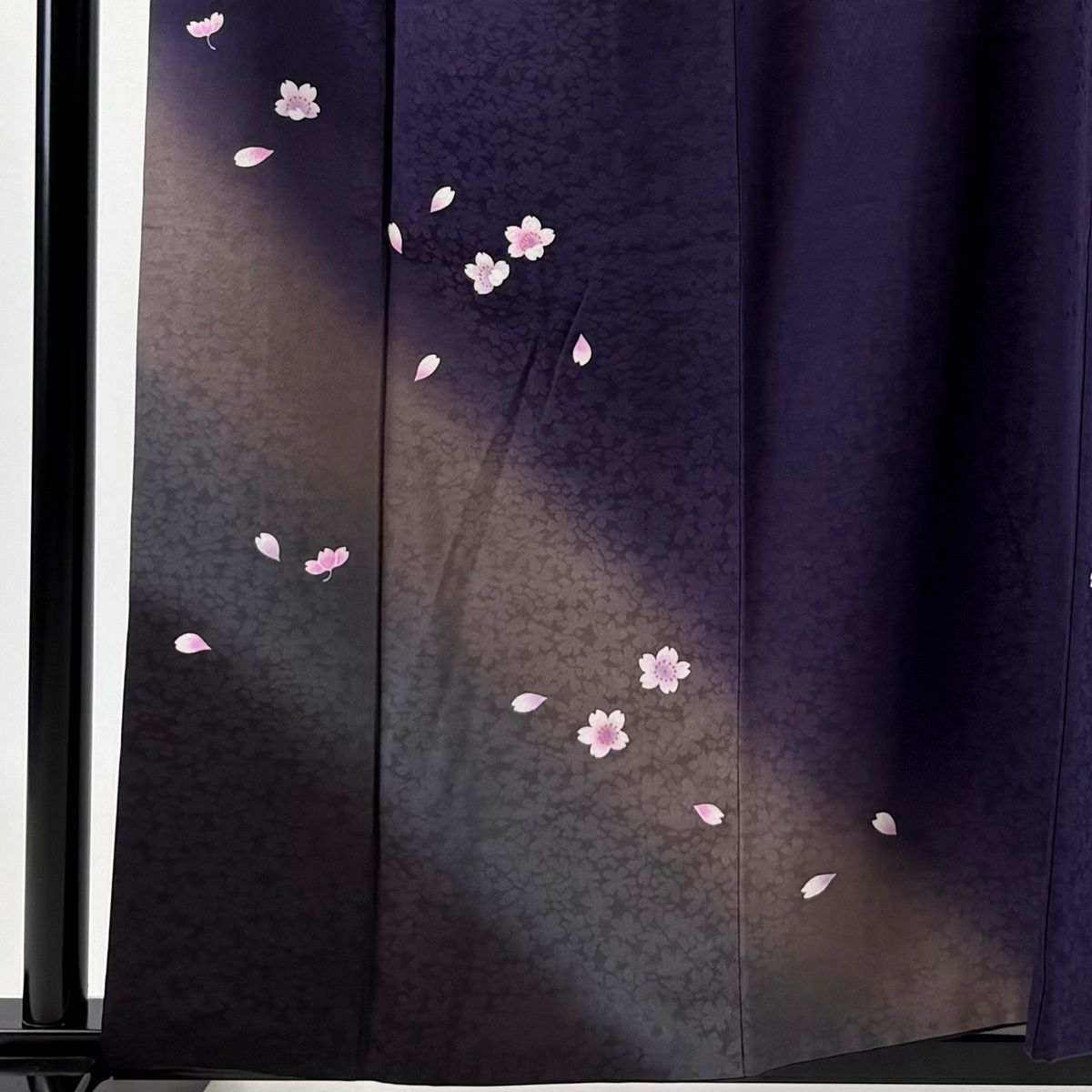 付下げ 身丈158.5cm 裄丈69cm L 袷 桜 桜の花びら 染め分け ぼかし