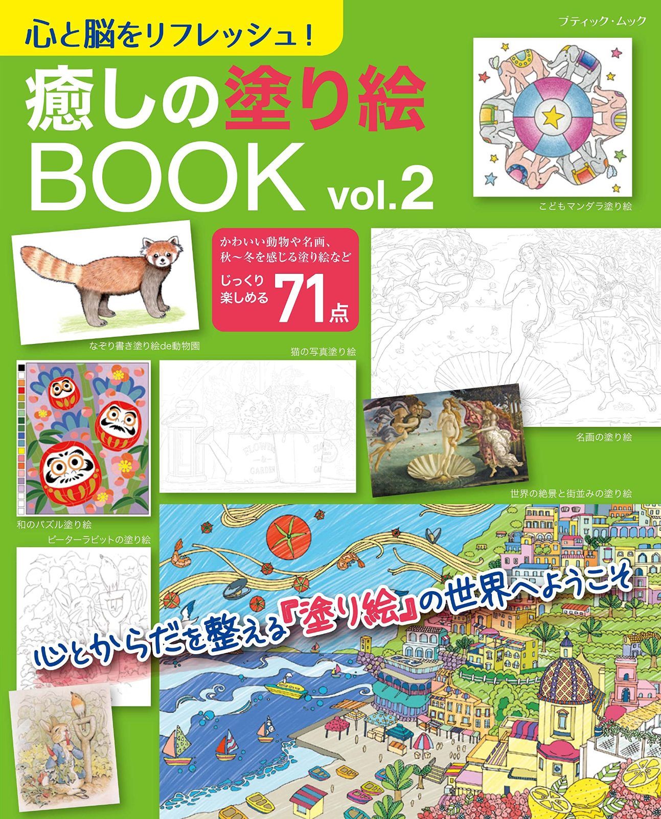 癒しの塗り絵BOOK vol.2 (ブティック・ムック) (ブティック・ムックno.1628)