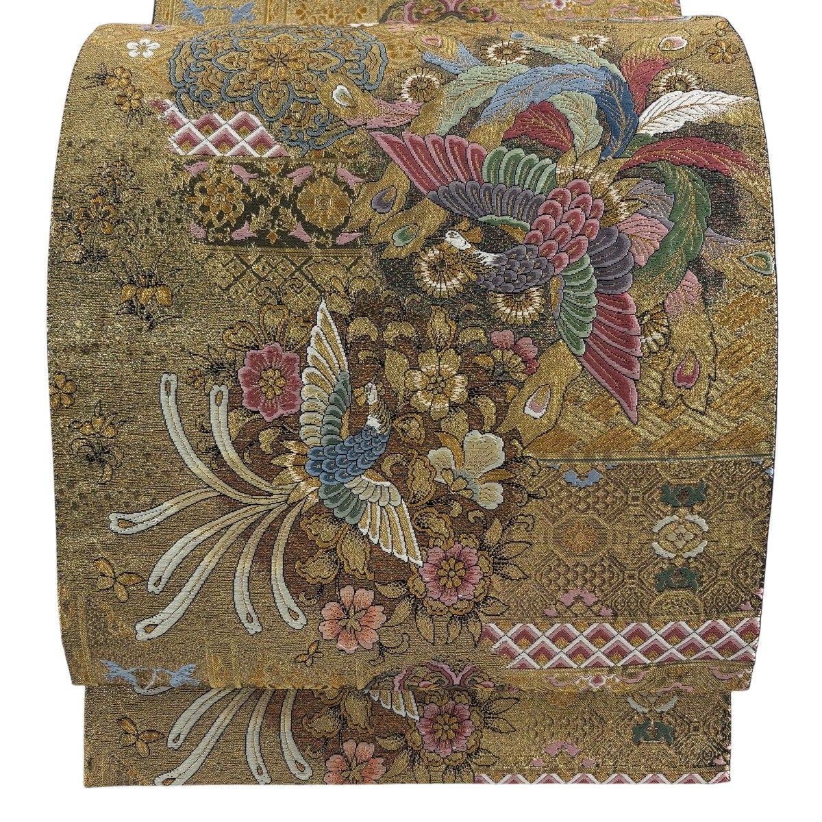 袋帯 秀品 鳳凰 華文 金糸 箔 金色 六通 正絹 【中古】 - メルカリ