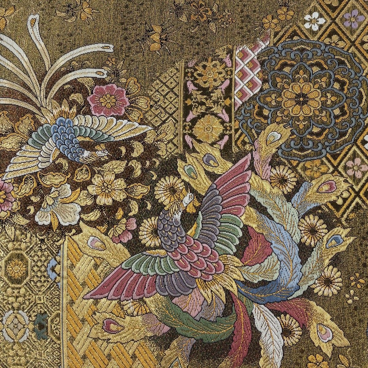 袋帯 秀品 鳳凰 華文 金糸 箔 金色 六通 正絹 【中古】 - メルカリ