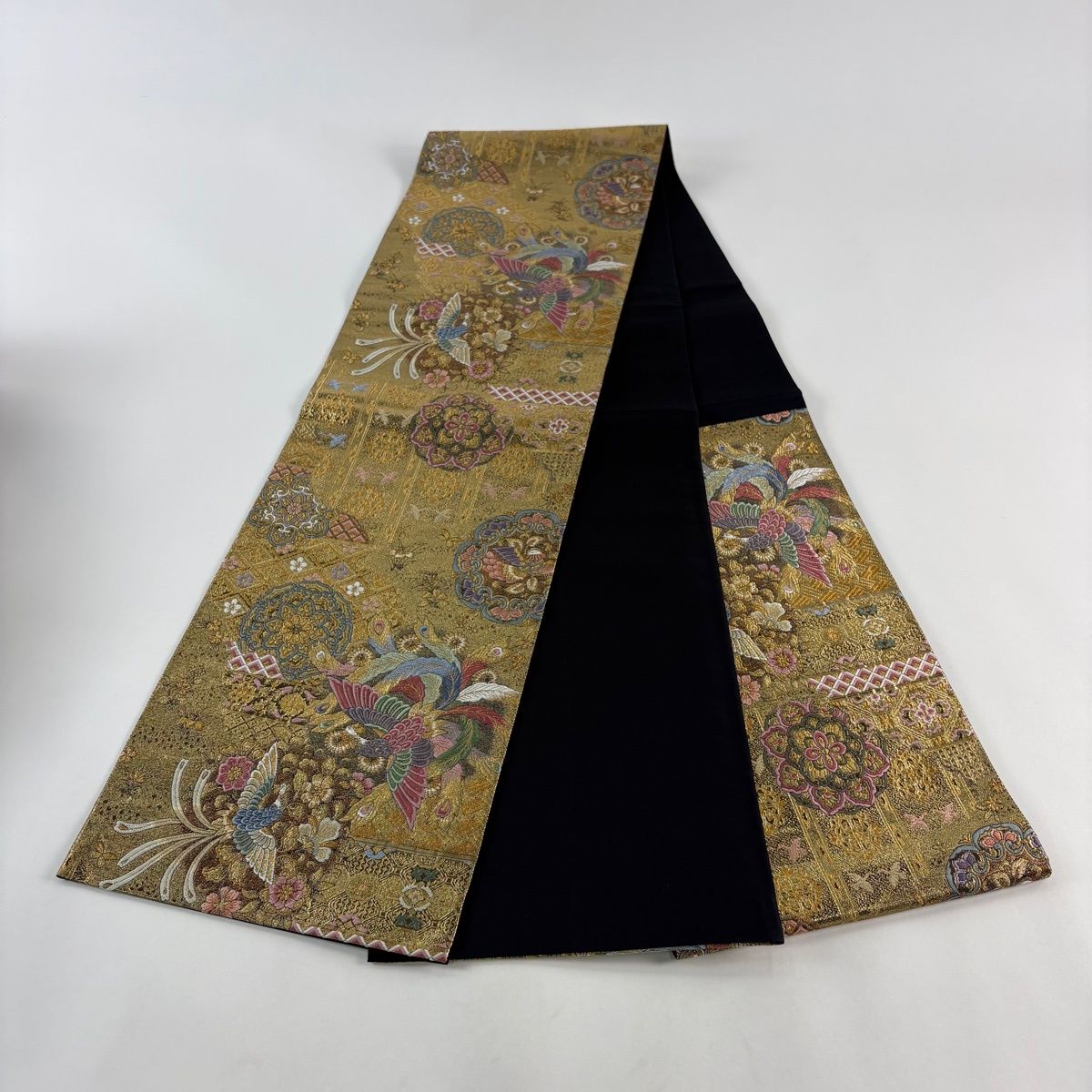 袋帯 秀品 鳳凰 華文 金糸 箔 金色 六通 正絹 【中古】 - メルカリ