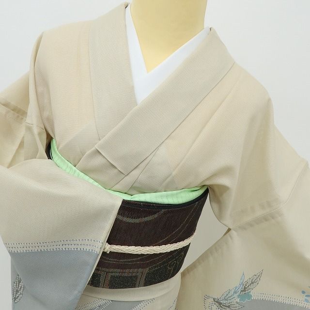 六花-RIKKA- 美品 洗える夏着物 絽 トールサイズ 桜 楓 萩❀涼の流れに
