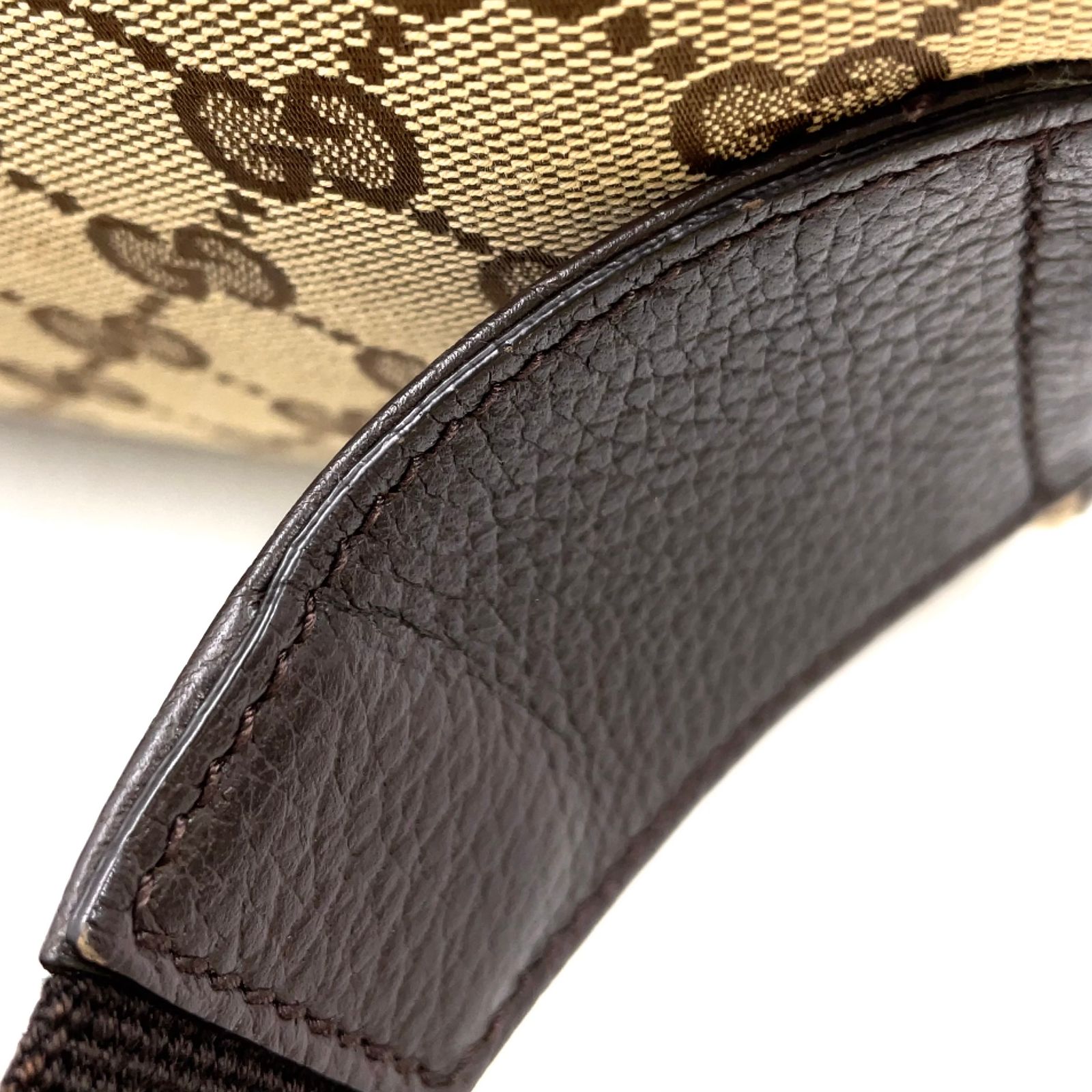 新着】GUCCI GGキャンバス GGキャンバス レザー、キャンバス ブラウン