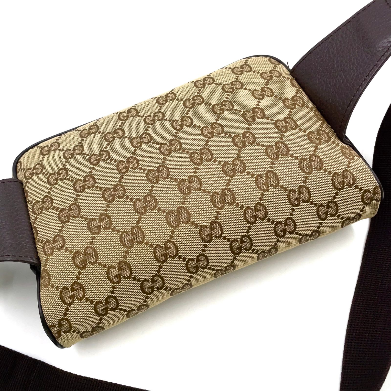 新着】GUCCI GGキャンバス GGキャンバス レザー、キャンバス ブラウン