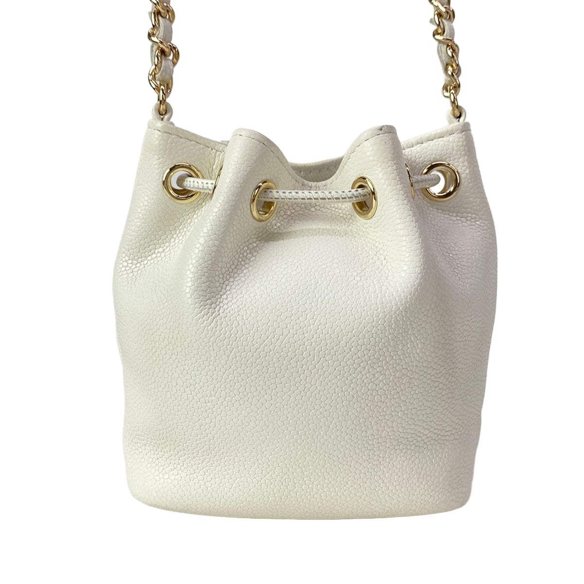 CHANEL(シャネル) ショルダーバッグ - AP2913 白 ミニバッグ/巾着型