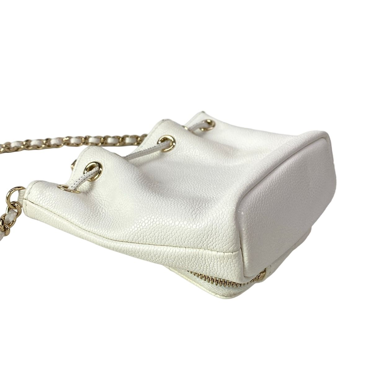 CHANEL(シャネル) ショルダーバッグ - AP2913 白 ミニバッグ/巾着型
