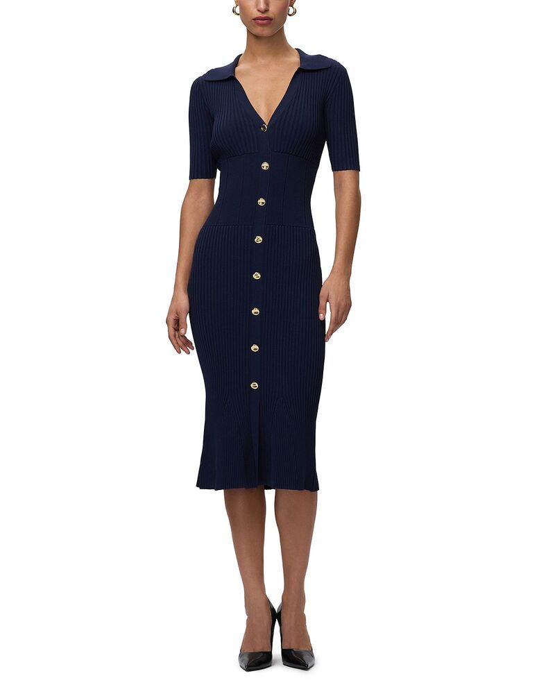エルベレジェ レディース トップス ワンピース ポロシャツ Herv Lger The Indra Polo Neck Dresstorm
