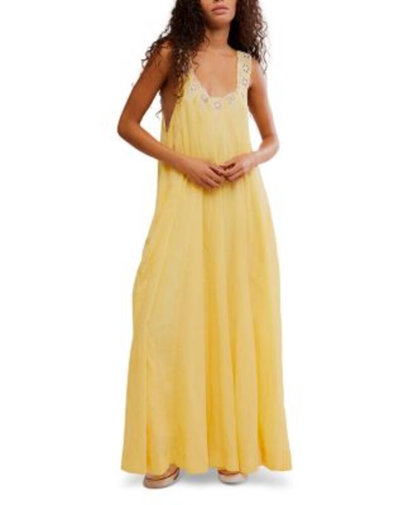 フリーピープル レディース トップス ワンピース マキシ Free People To The Moon Maxi Dress Golden Haze