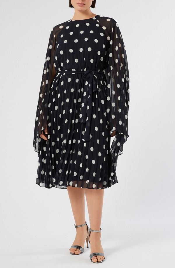 マリナリナルディ レディース トップス ワンピース ジョーゼット ミディ Marinaldi Long Sleeve Georgette Midi Dress Ultramarine
