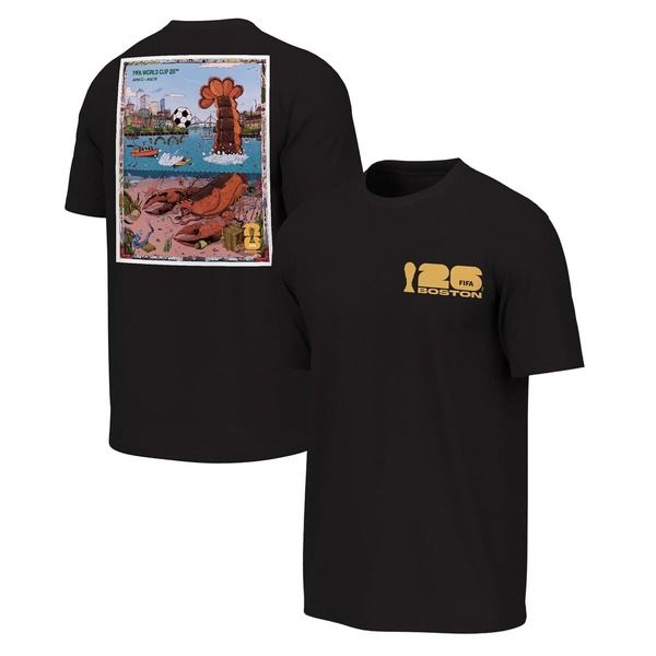 アウタースタッフ メンズ トップス Tシャツ グラフィック Mens Outerstuff Black 2026 FIFA World Cup Boston Host City Poster Grap