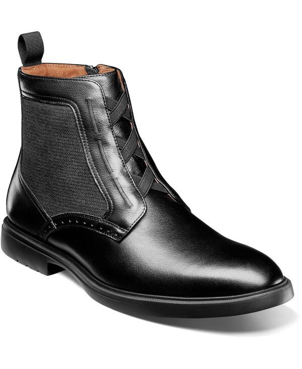 ステイシーアダムス メンズ シューズ ブーツ・レインブーツ レース Stacy Adams Mens Thompson Elastic Lace Round Toe Boots Black ブラック