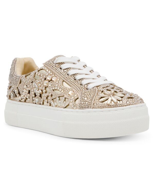 ベッツィジョンソン レディース シューズ スニーカー プラットフォーム Betsey Johnson Womens Reily Rhinestone Platform Sneakers Light G