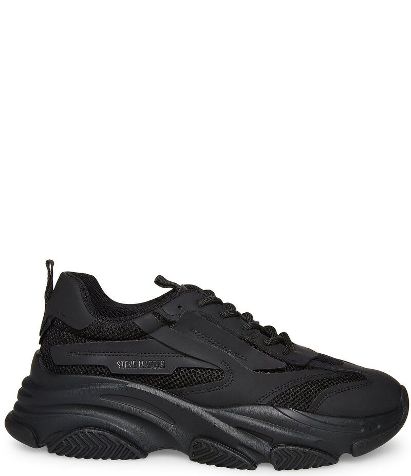 スティーブ マデン メンズ シューズ ドレスシューズ スニーカー レース Steve Madden Mens Possess Lace Up Sneakers Black ブラック