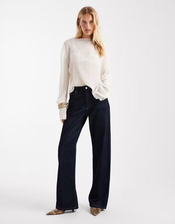 エイソス レディース ボトムス デニムパンツ ジーンズ ASOS DESIGN baggy jeans with cinch back in rinse wash Rinse wash