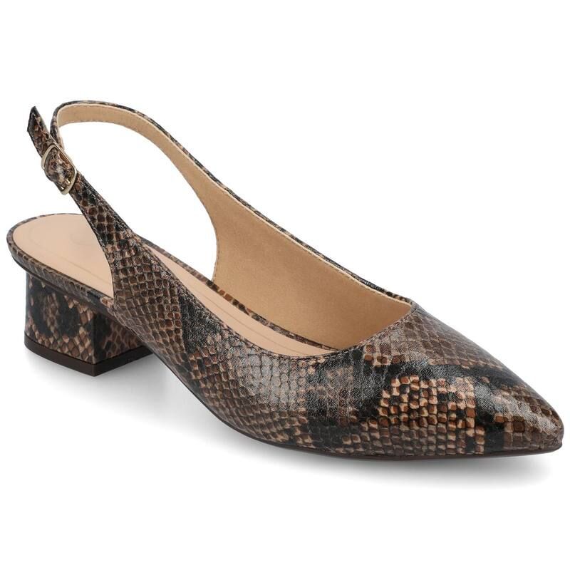 ジャーニー レディース シューズ パンプス Journee Sylvia Womens Pumpsnake Brown ブラウン