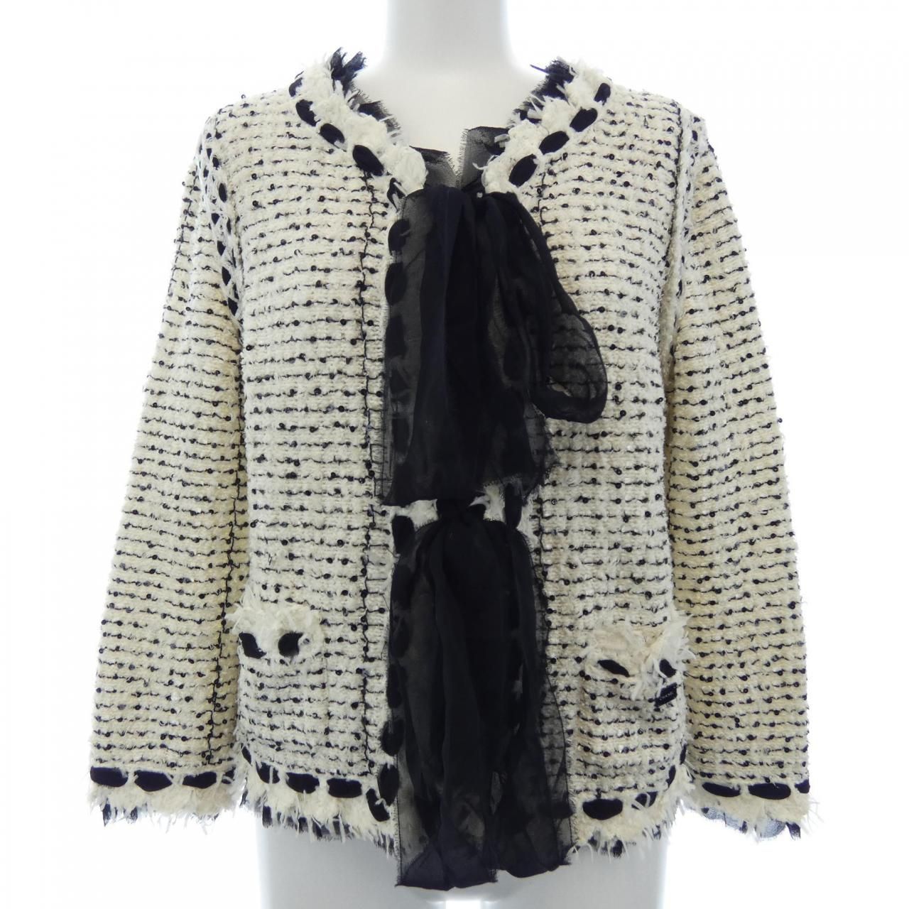 【ヴィンテージ】シャネル CHANEL P25414W03520 05P ノーカラージャケット