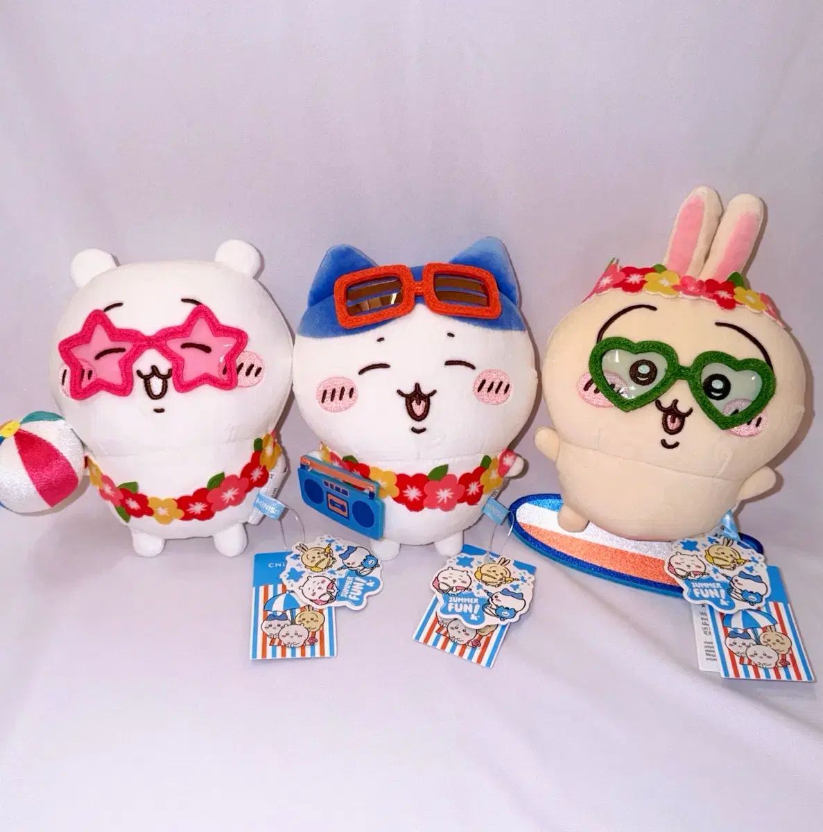 MINISO ちいかわ サマー DAIZ MEN 夏 ぬいぐるみ セット ちいかわ ハチワレ うさぎ