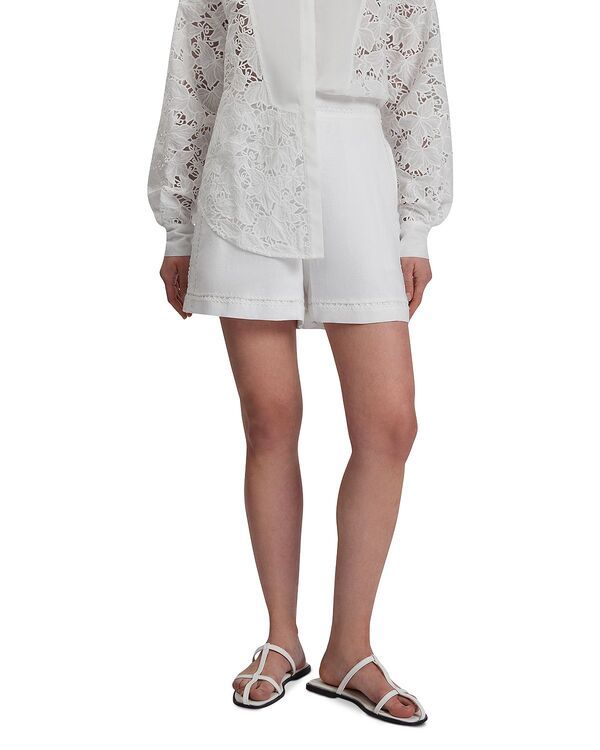 テッドベーカー レディース ボトムス ハーフパンツ・ショーツ ショートパンツ リネン Ted Baker Buccia Trim Linen Shorts White ホワイト
