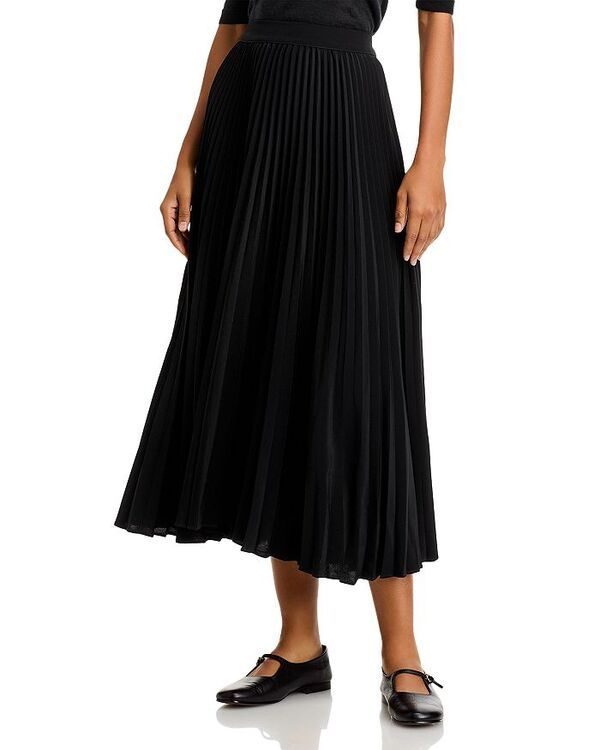 コー レディース ボトムス スカート プリーツ ミディ CO Pleated Midi Skirt Black ブラック