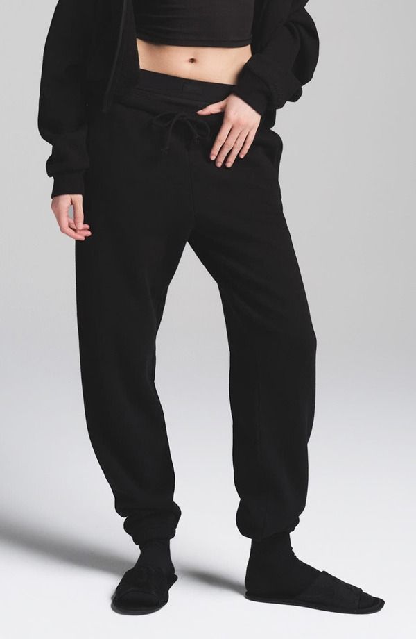 スキムズ レディース ボトムス カジュアルパンツ コットン ジョガーパンツ フリース SKIMS Cotton Fleece Blend Classic Joggers Onyx