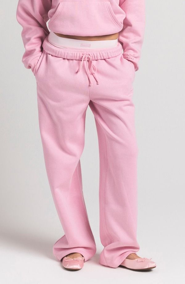 スキムズ レディース ボトムス デニムパンツ ストレート コットン フリース SKIMS Cotton Fleece Blend Classic Straight Leg Pants Halite