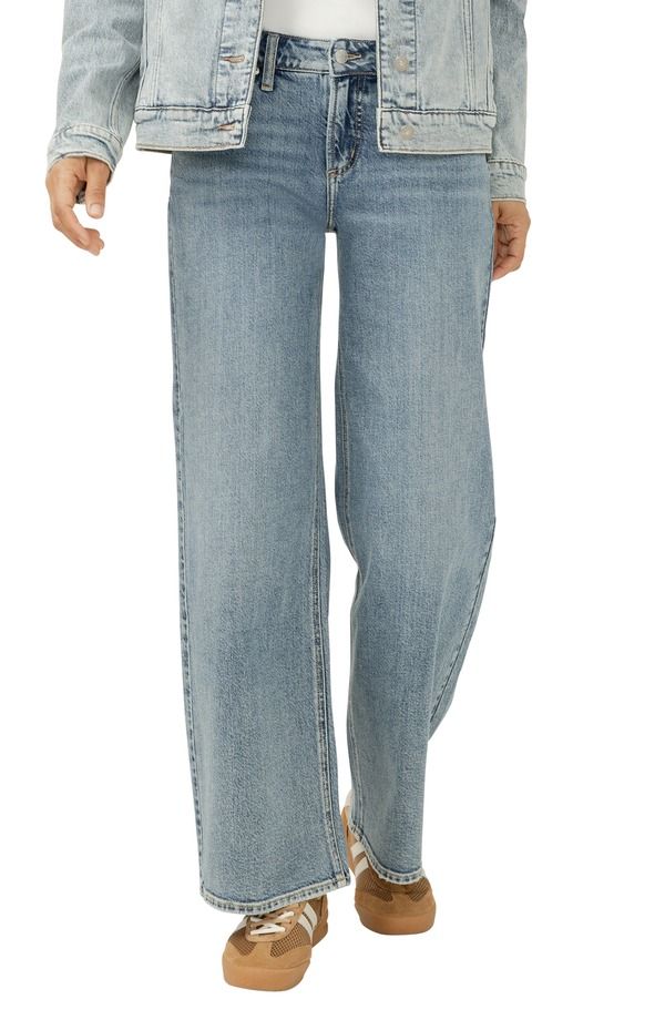 シルバー ジーンズ レディース ボトムス デニムパンツ ワイドレッグ Silver Jeans Co Suki Curvy Mid Rise Wide Leg Jeans Weston